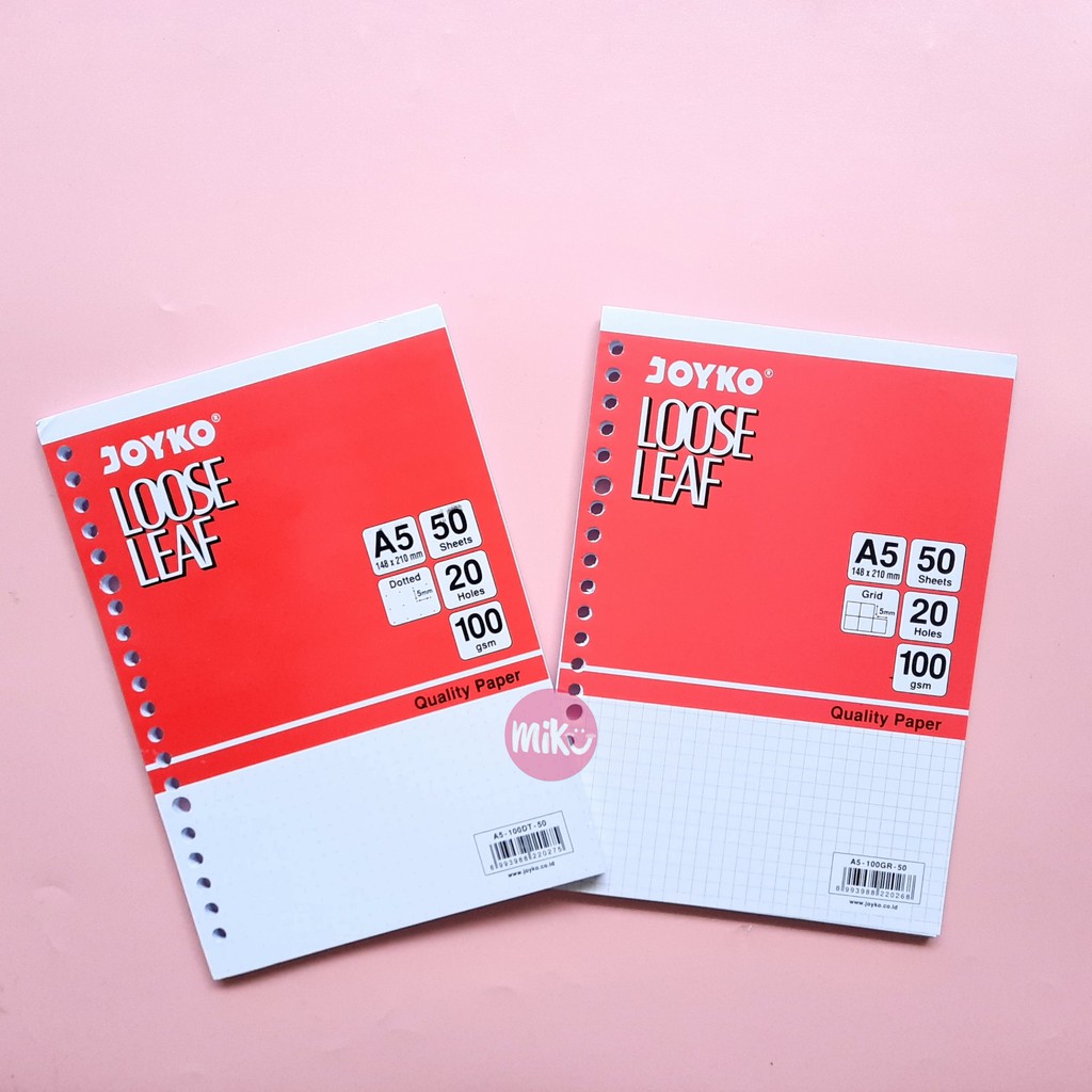 

LOOSE LEAF ISI BINDER GRID & DOT A5