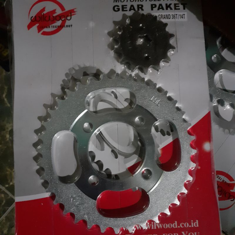 Gear gir depan belakang grand 36T 14T