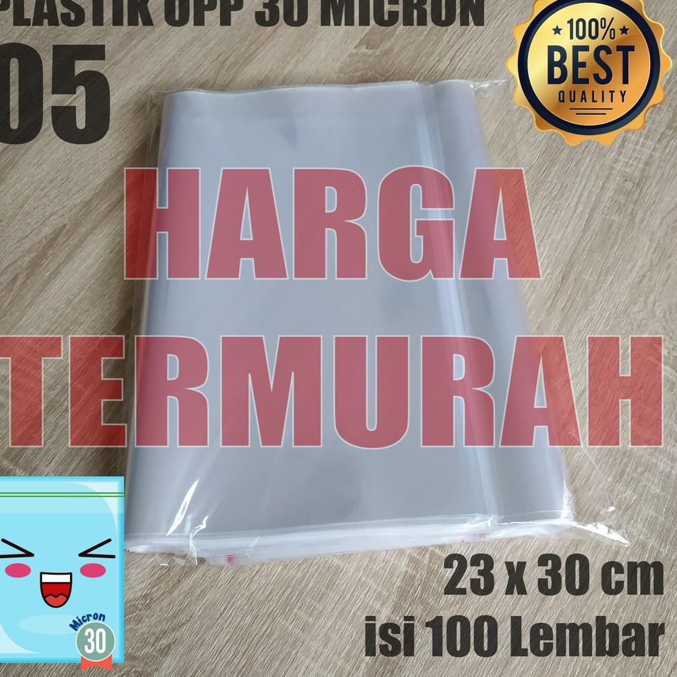 

TERMURAH PLASTIK OPP TEBAL 23 x 30 cm 30 Micron (0,5) PLASTIK KEMASAN ISI 100 PCS