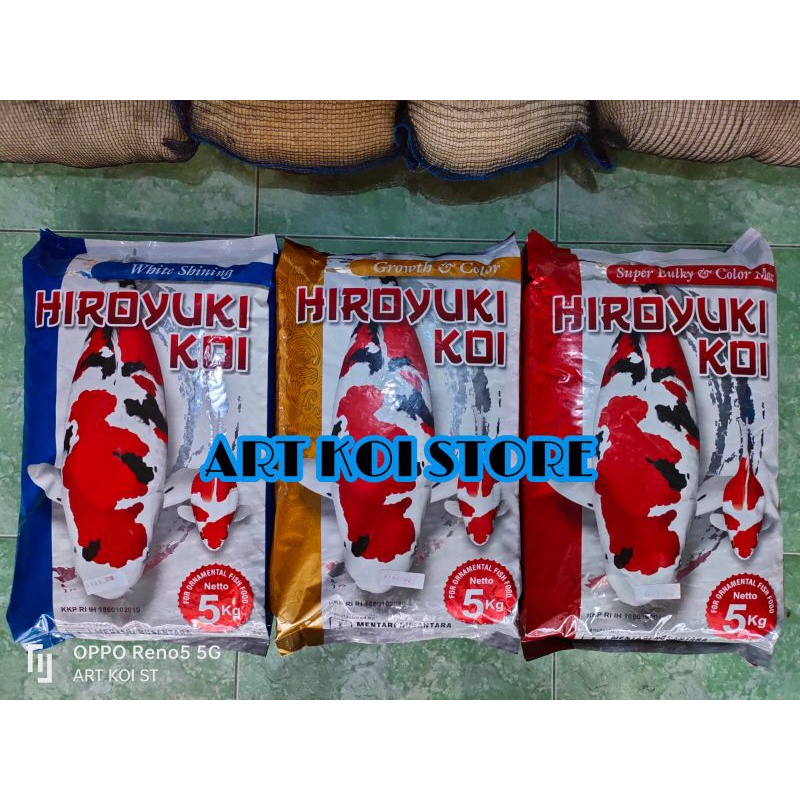 Pakan Hiroyuki Repack pakan ikan koi Hiroyuki 1kg