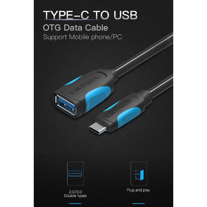 Vention [A51 0.1M] Kabel USB 3.1 Type-C OTG