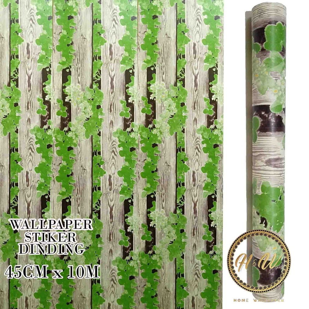 TERMURAH | Wallpaper Dinding  Size 45 cm x 10 m | Anti Air SOLUSI DEKORASI Motif Pagar Daun