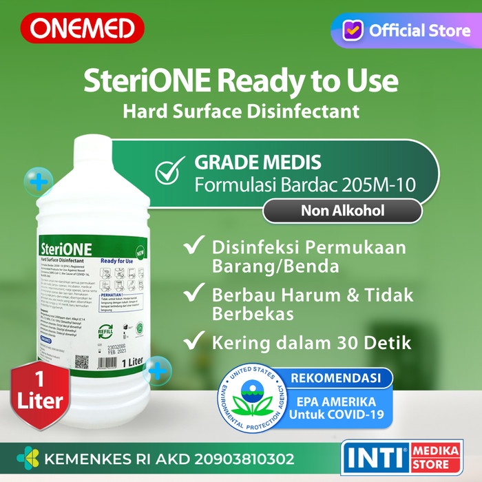 Onemed - Disinfektan Sterione Rtu 1 Liter Desinfektan Spray Cair #98