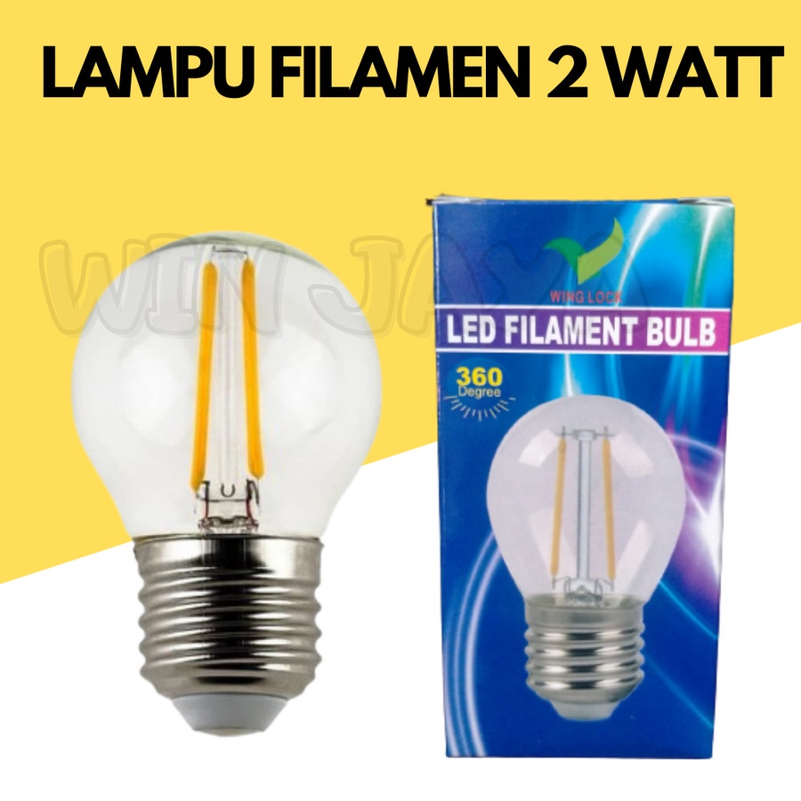 LAMPU PIJAR 2 WATT BOHLAM FILAMEN WARM WHITE LAMPU GANTUNG CAFFEE