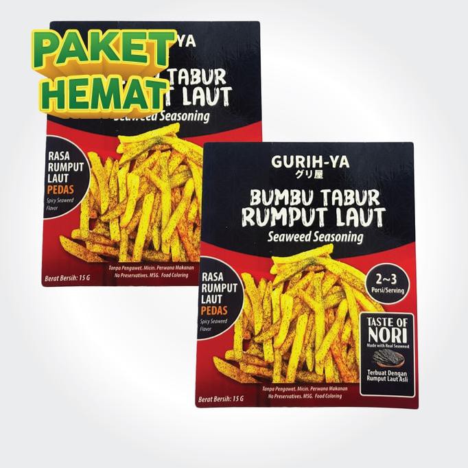 

GURIH-YA BUMBU TABUR SEAWEED (BTS) SPICY - 2 PCS