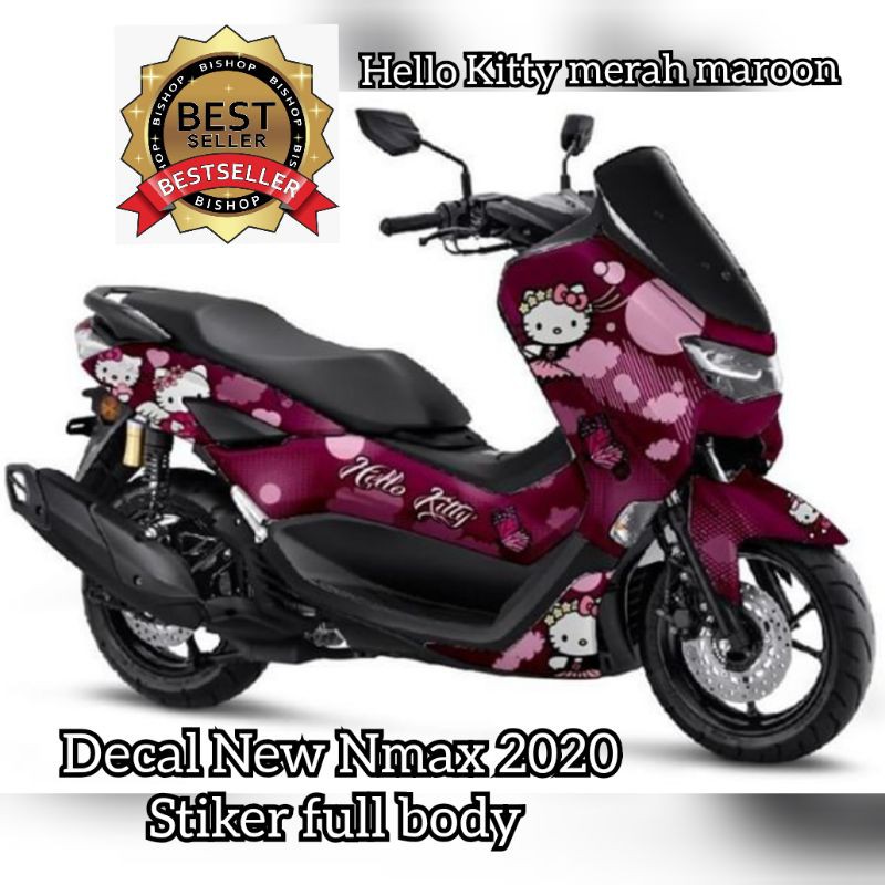 Decal Nmax new 2020 Motif hello kitty marron variasi kode 900