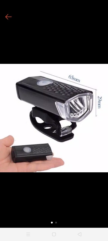 Lampu Sepeda Depan Cas