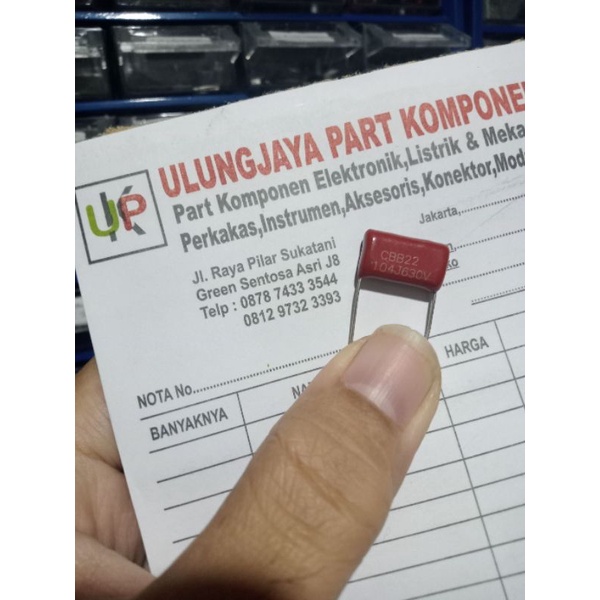 milar kapasitor 104j 630v CBB22 kapasitor milar