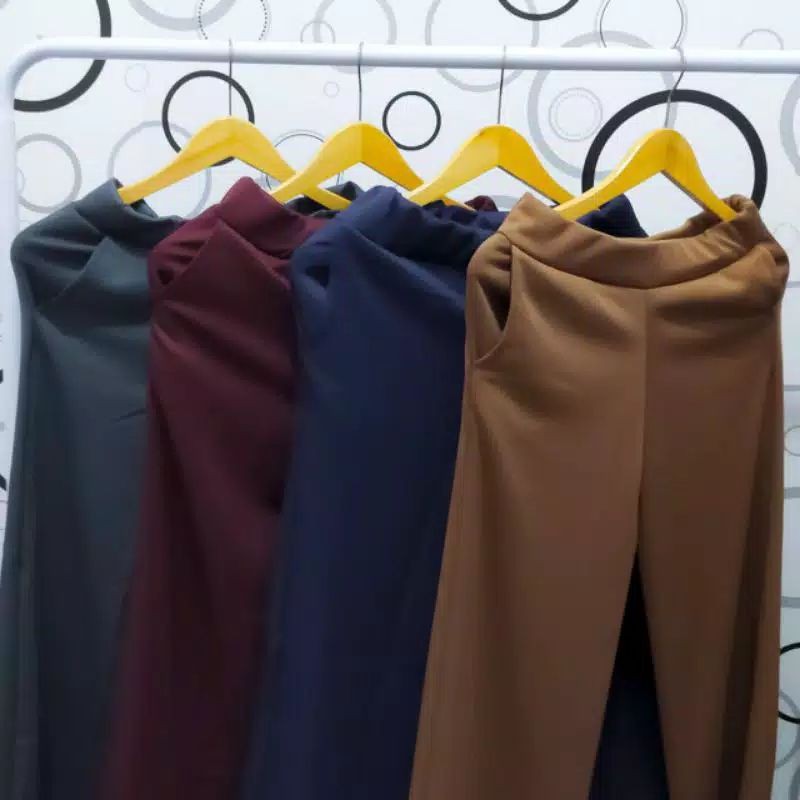 Celana Kulot Scuba Jumbo Bahan Scuba Premium