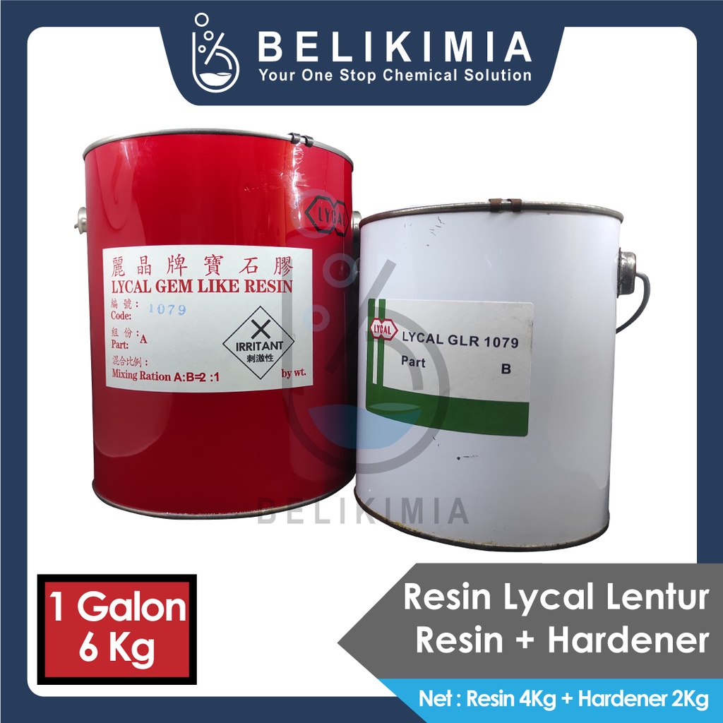 Resin Lycal Lentur 1079 1 Galon (4 Kg Resin &amp; 2 Kg Hardener)