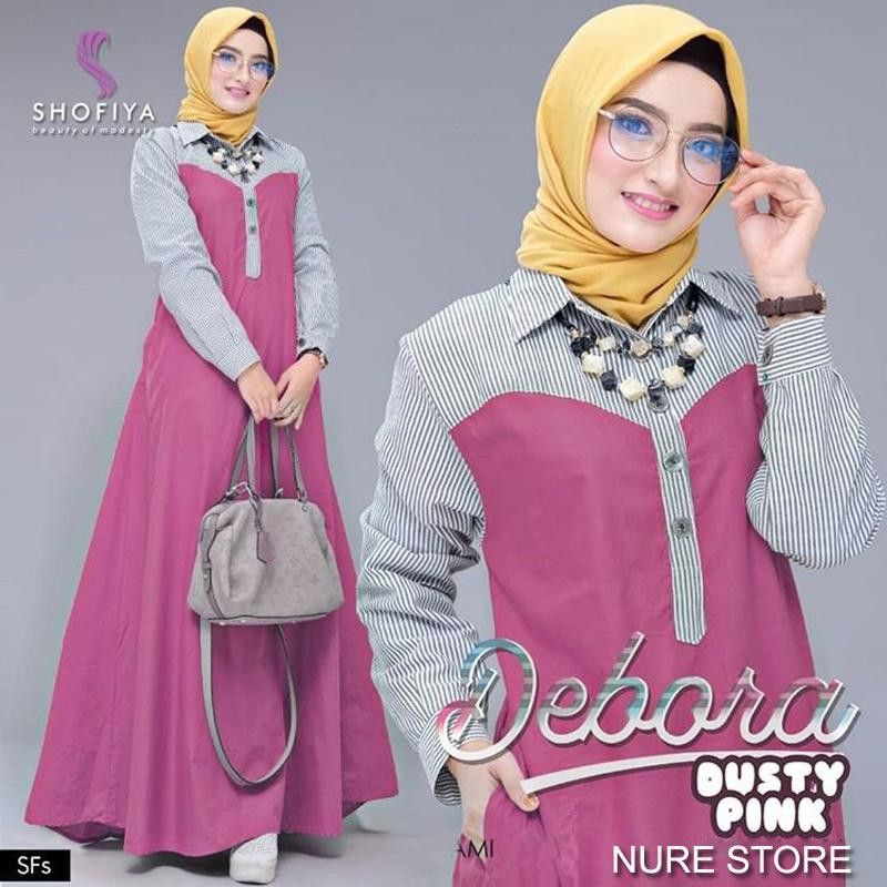 Debora dress pakaian wanita fashion muslim remaja