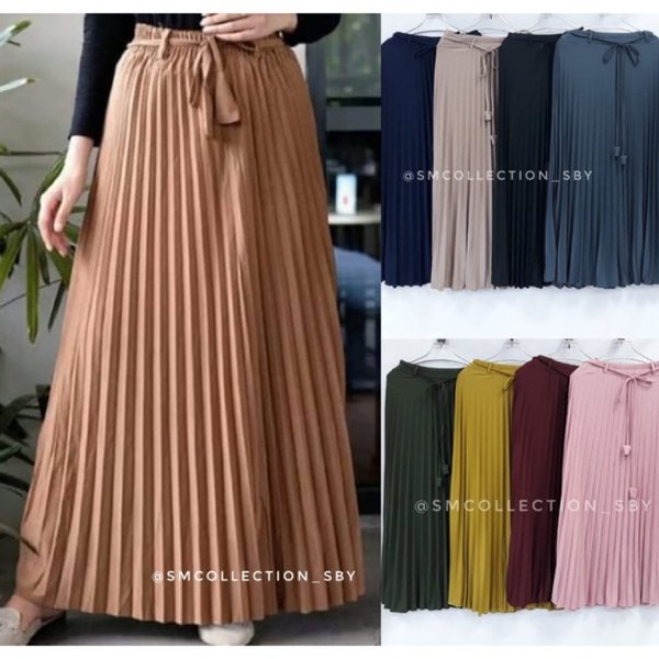 ROK PLISKET TALI LONCENG / FASHION PEREMPUAN / ROK PLISKET TALI PINGGANG / ROK PLISKET PREMIUM/ROKWANITA/PLISKET ROK PEREMPUAN/ROK PLISKET TALI LONCENG