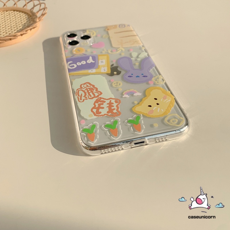 Oppo A15 A54 A74 A95 Reno 5 6 Reno 4 4F 5F 4Lite A33 A53 A5 A9 2020 A1K A3s A12 A5s A12e A7 A16 A31 A94 A92 A35 A15s A11 A11K A32 A93 F17pro F19pro Ins Cute Cartoon Graffiti Case Soft Clear Transparent Cover-7
