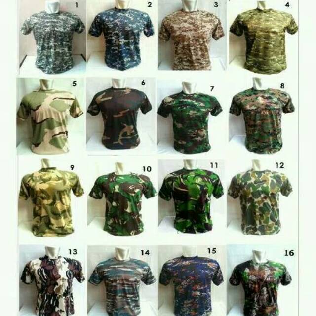 Kaos Army militer Baju Militer