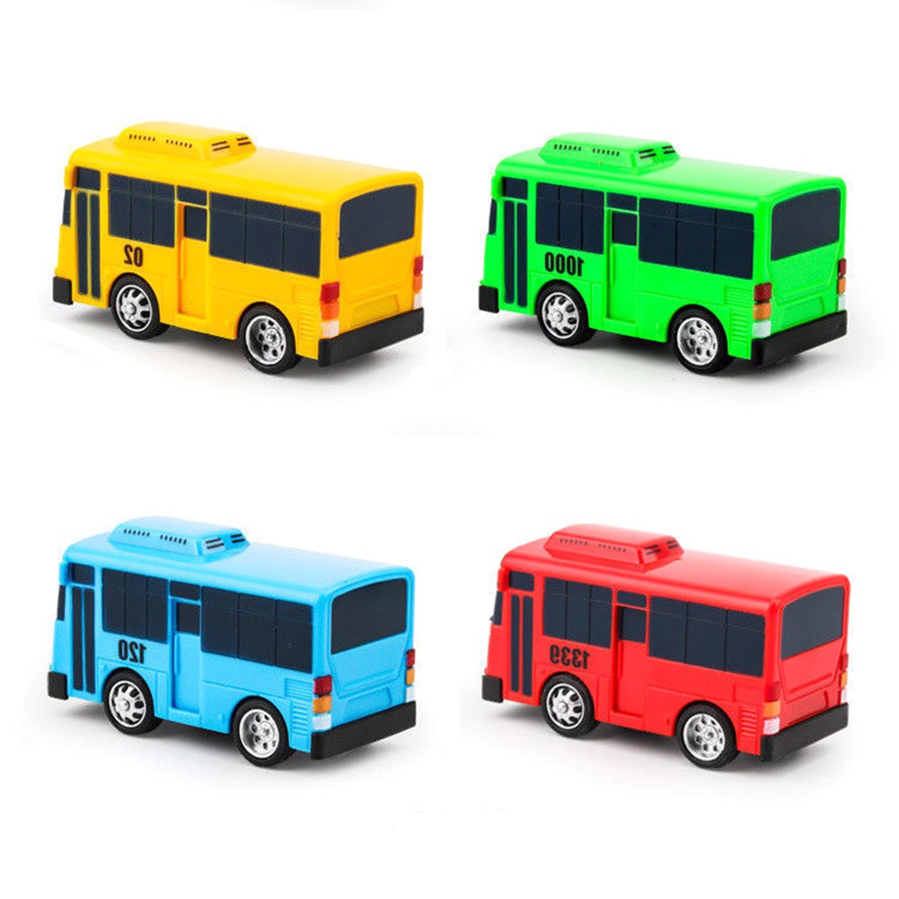 4Pcs Pack Mainan  Edukasi TAYO  Bus TAYO  Bus Kartun Mini 