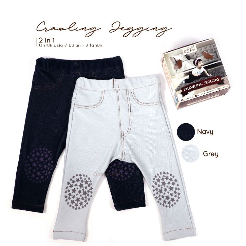 leging bayi anti selip crawling jegging 1pack isi 2pcs