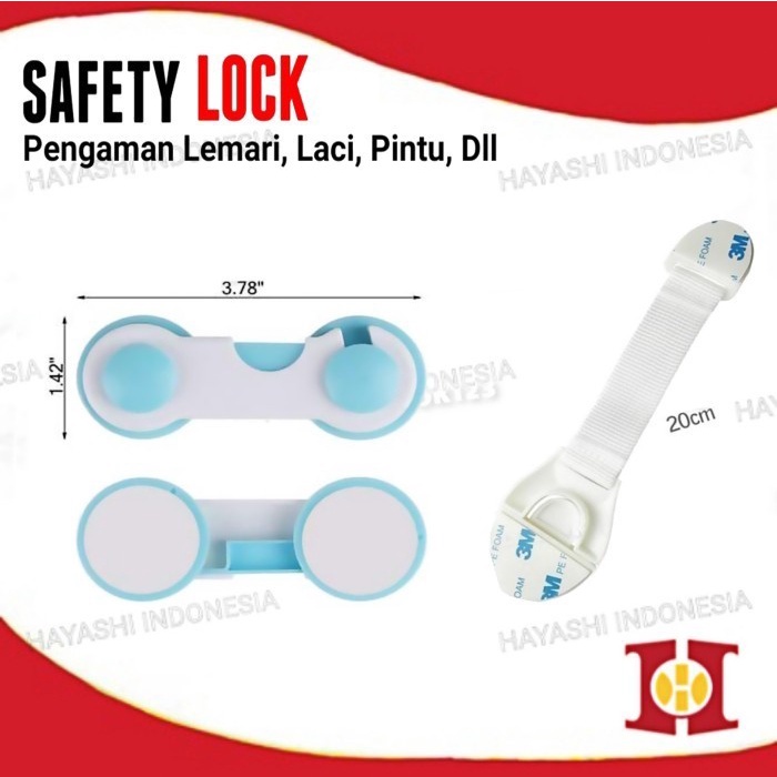 Kunci Pengaman Lemari Laci Pintu Baby bayi Safety Lock - 5pcs