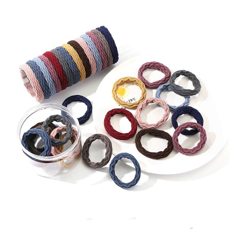 20 Pcs Ikat Rambut Elastis / Karet Fashion Wanita / Women Hair Tie / Rubber Band