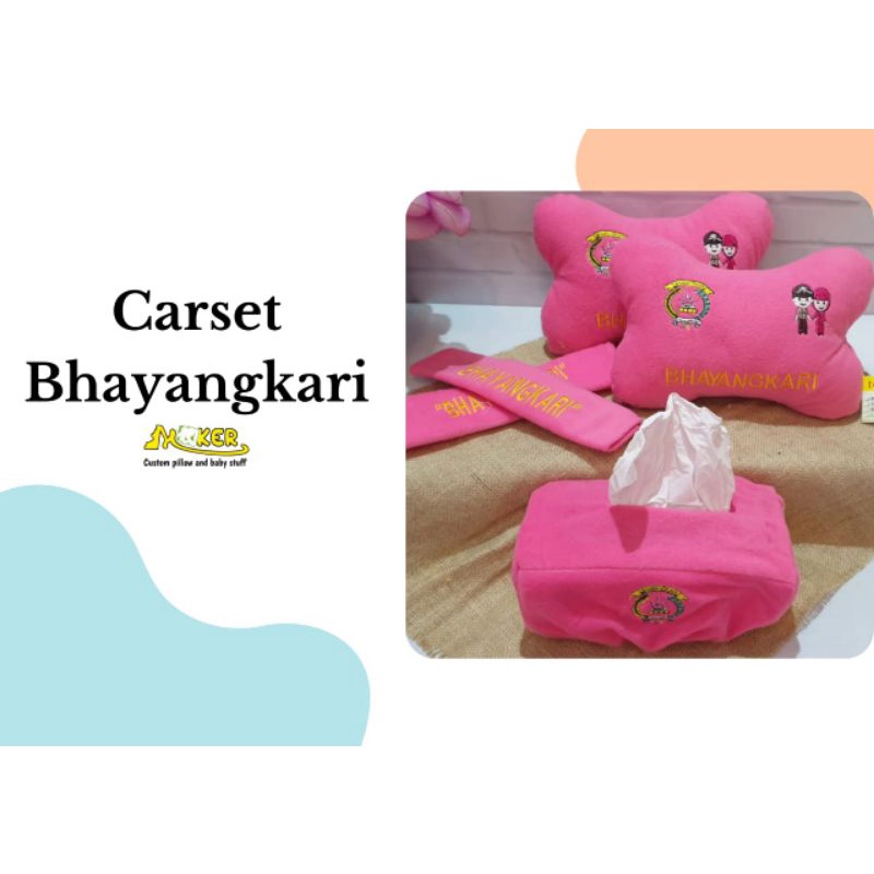 Bantal Mobil Set Carset Bhayangkari