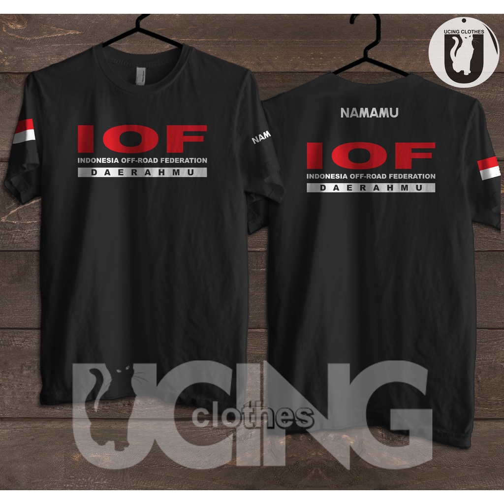 Kaos Baju IOF Indonesia Off-Road Federation Request Nama dan  Daerahmu Kaos Distro