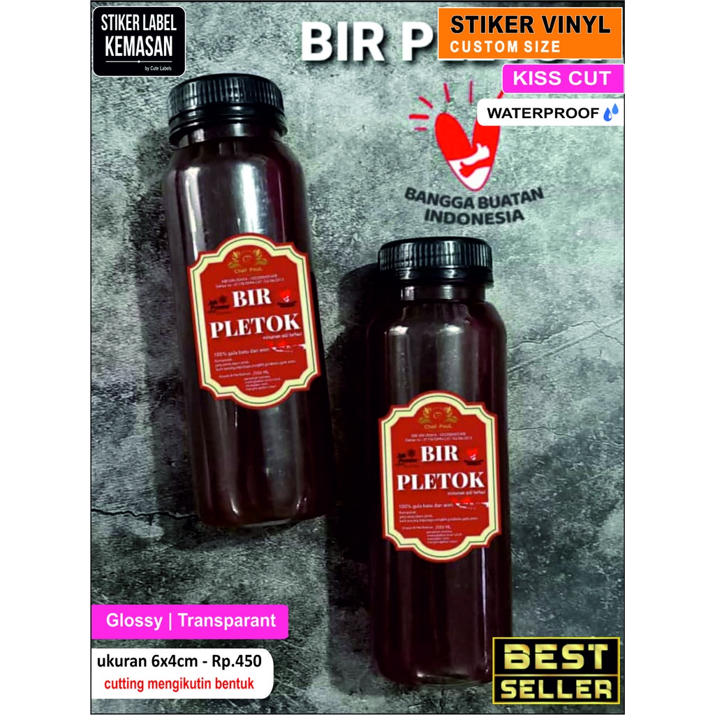 

Custom stiker label Kemasan / merk Usaha CUTTING BENTUK