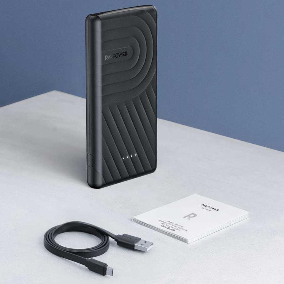 [7734] RAVPower Powerbank 10000 mAh 2-Port PD+QC Black [RP-PB195]