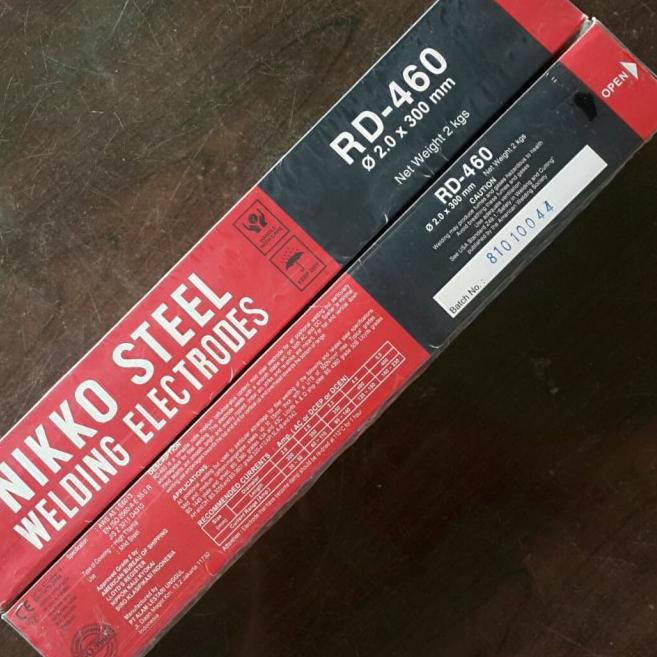 Y➧ 500 Gram KAWAT LAS 2.0 x 300 mm / KAWAT LAS NIKKO STEEL RD 460 RD-460 (Terkini)