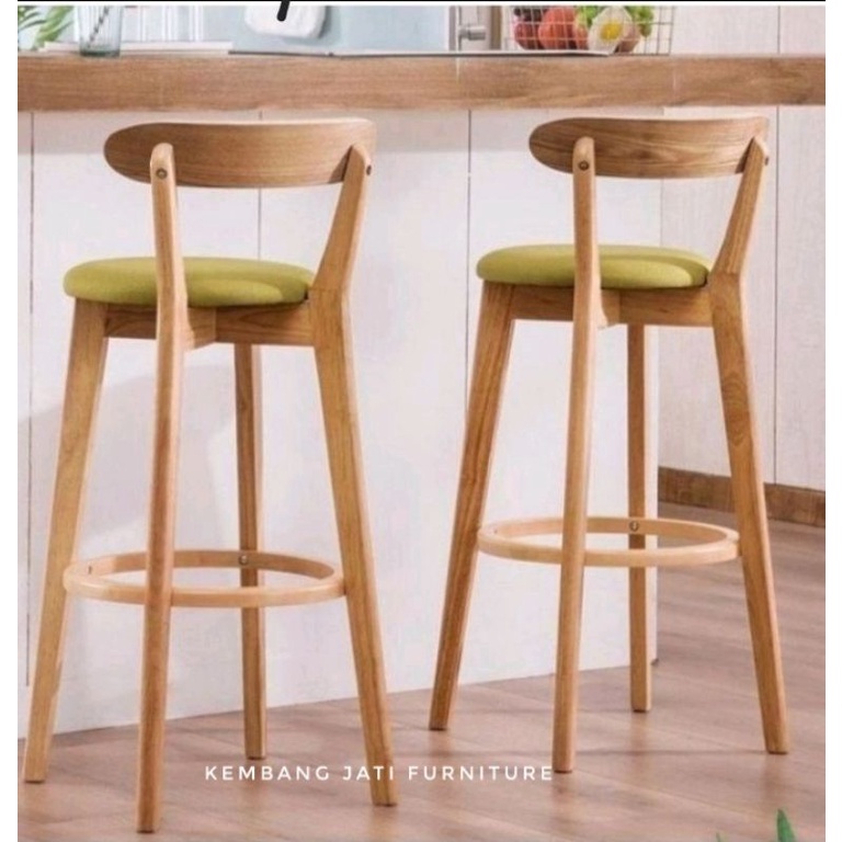 KURSI BAR SETUL KAYU JATI | KURSI BAR CAFE FURNITURE JATI JEPARA | KURSI CAFE JATI JEPARA