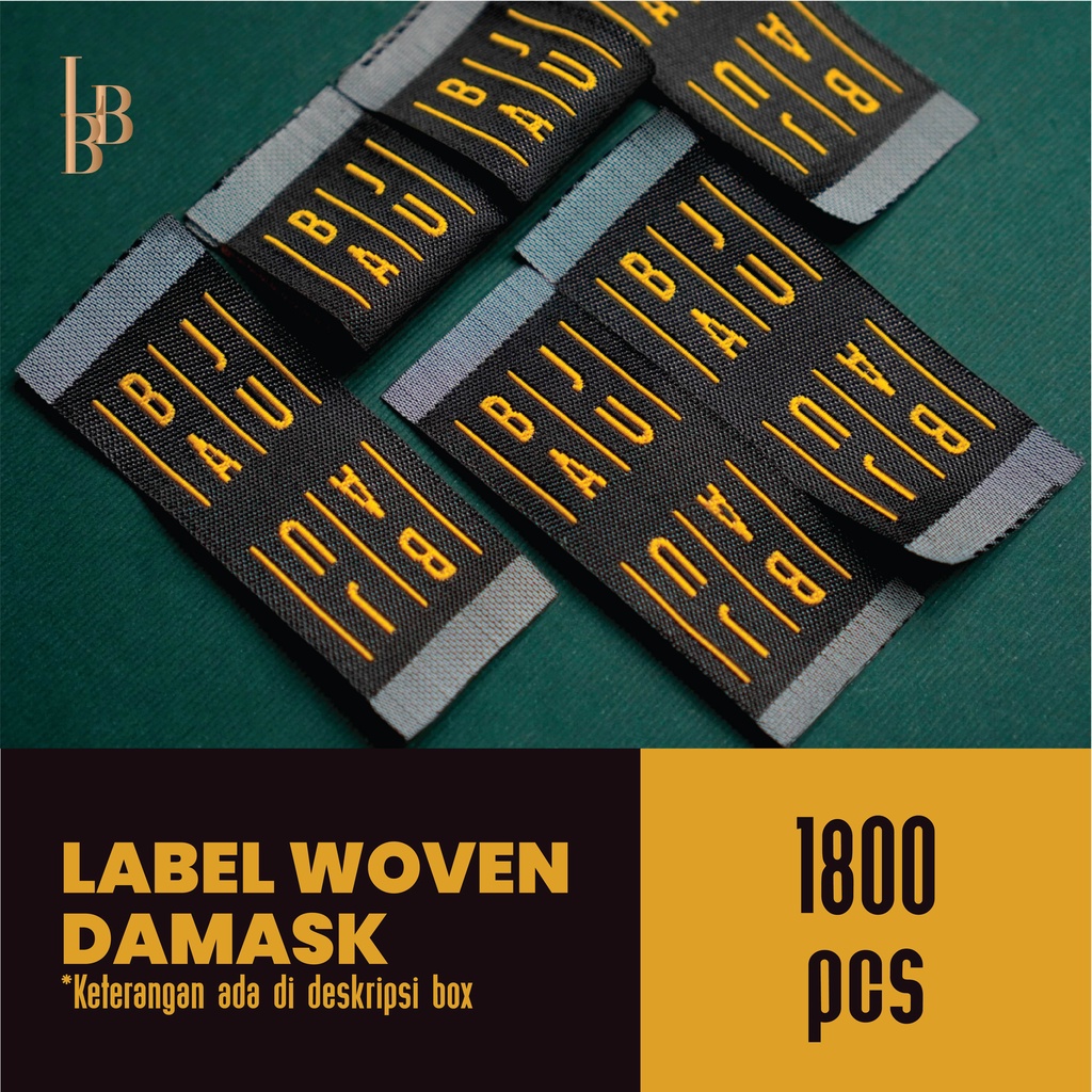 

(1.800pcs / 2.400pcs) Label Baju Custom Woven Murah Terjangkau
