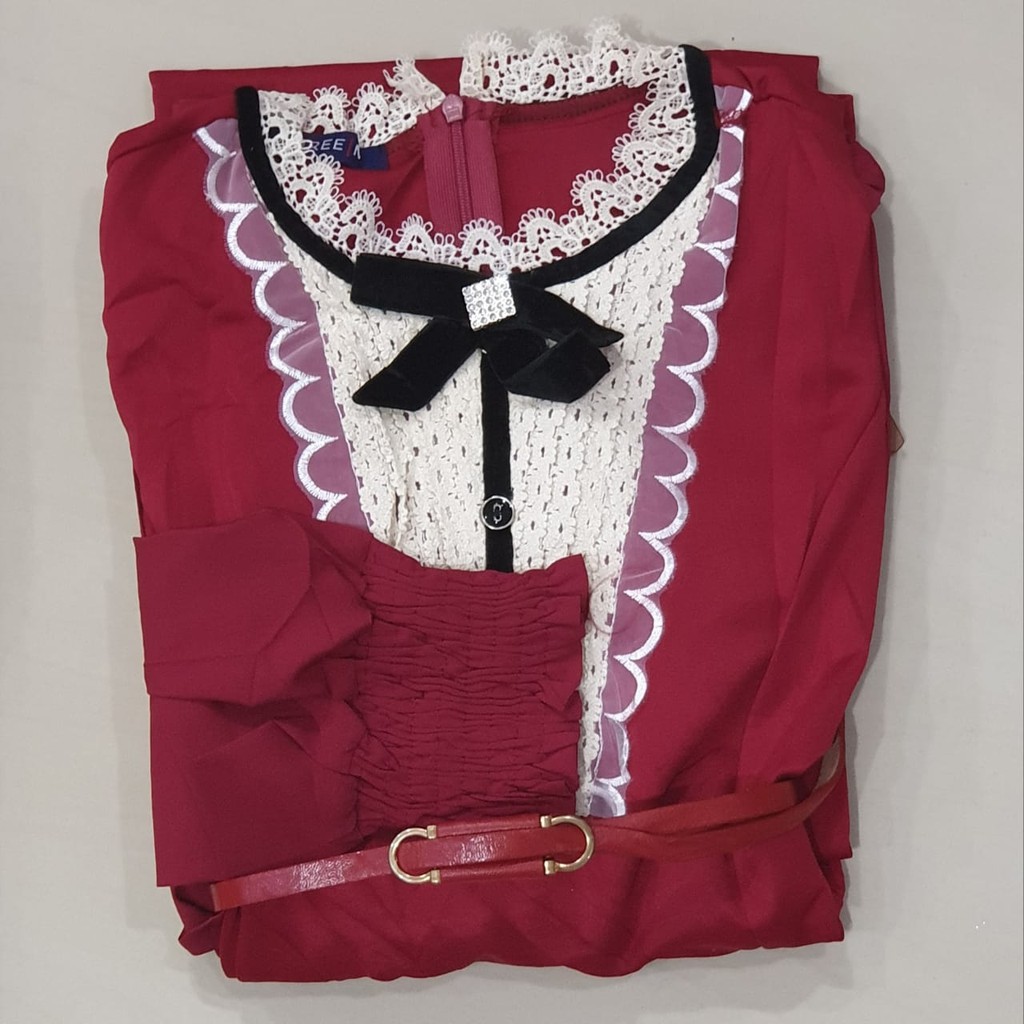 Tritania Maxi Dress Import TM 9051-Maroon