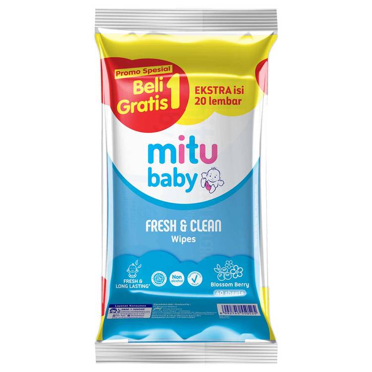 TISU BASAH MITU BABY WIPES GANTI POPOK 50'S / PASEO BABY WIPES  50`S BUY 1 GET 1 / TISU BASAH YUNIKON 50S BUY1GET1RANDOM