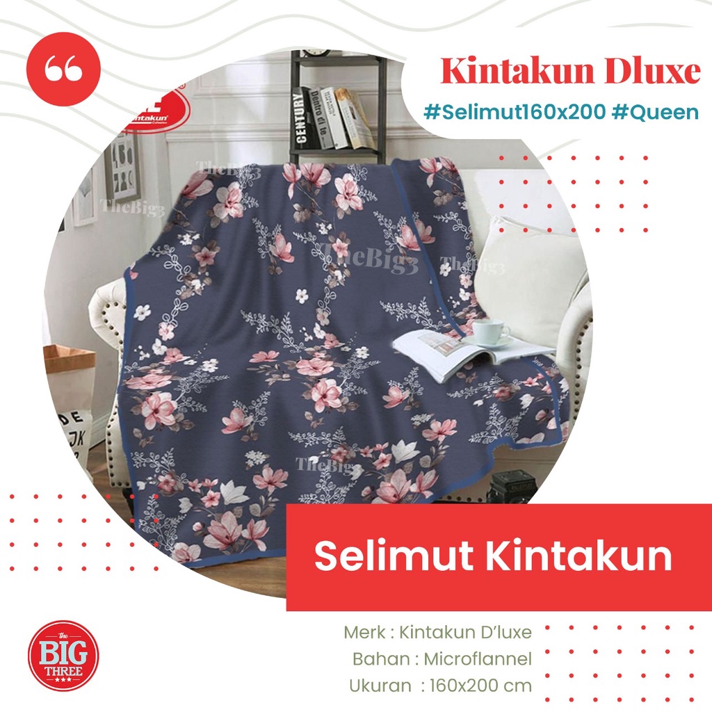 Selimut KINTAKUN 160x200 Micro Flannel Adira Akma Jeju Marma Hanum Lamina Aini Amina Gemi Damara Madana Candrika Dahayu Nanda Rahajeng Utari Samudra Kartika Wana Wira Gista