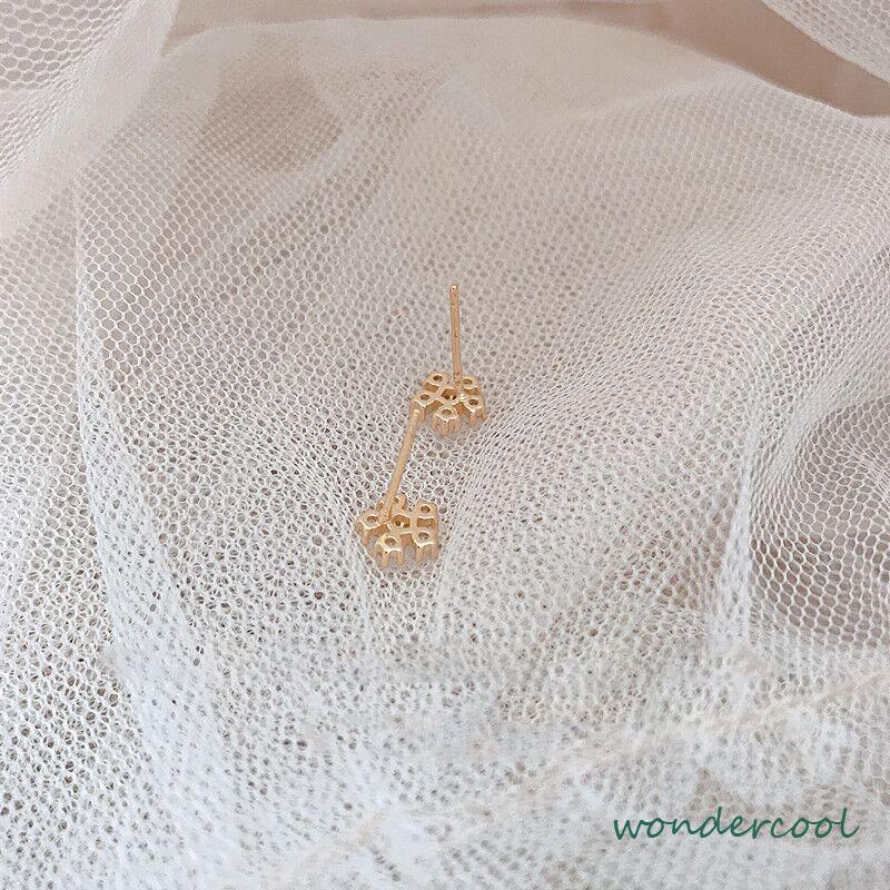 Anting Pejantan Kristal Berlian Titanium Steel S925 Untuk Wanita-Won