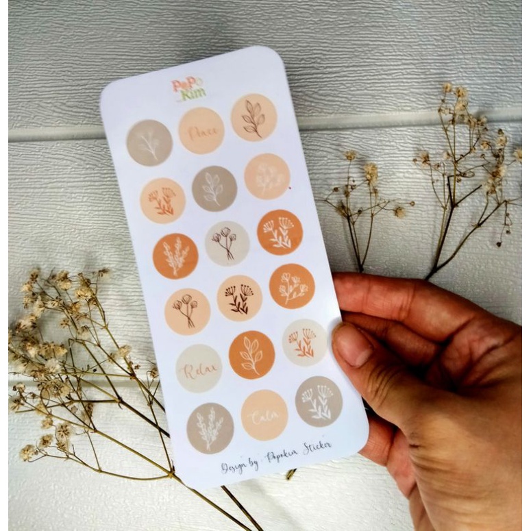 

Aesthetic Flower Sticker/vinyl label/journal