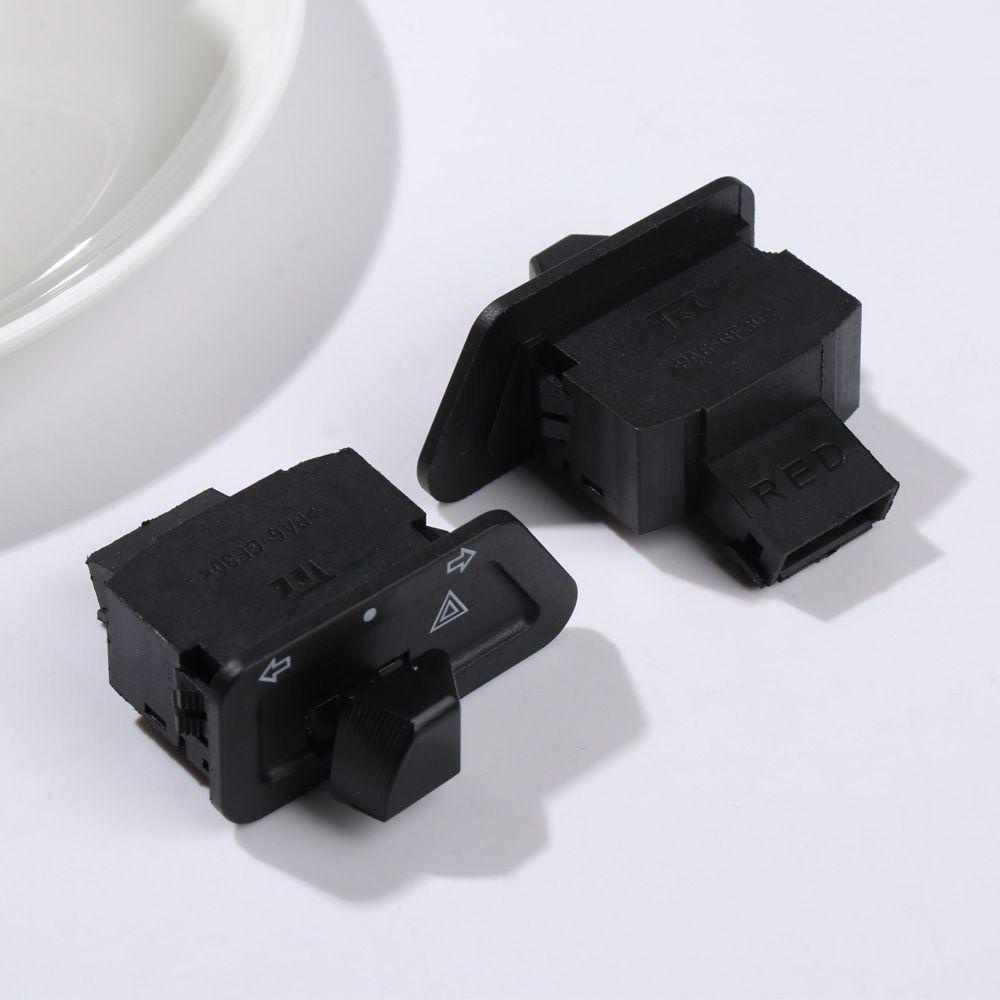 R-FLOWER 1/2/3pcs Lampu Flash Ganda Hitam 50cc 125cc 150cc Pemasangan Mudah Tombol Saklar Tunggal