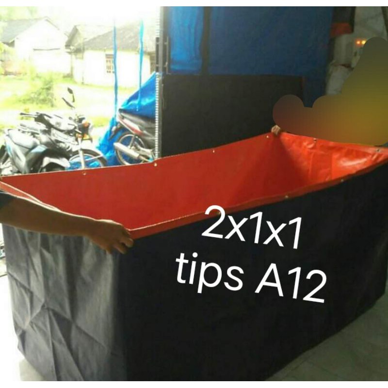 terpal kolam A12 ukuran 200x100x100cm