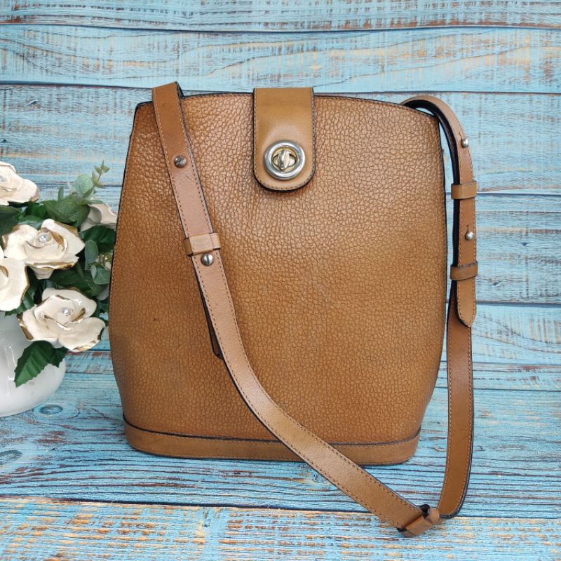 Shoulder Bag Papillon Original/ Tas Selempang Wanita warna Coklat/ Tote Leather Bag Brown/ Tas Bahu 