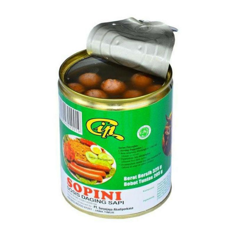 Sopini Sosis Daging Sapi Cip - Sosis sapi kaleng