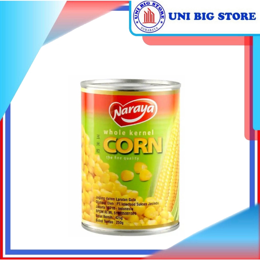 

Naraya Corn Whole Kernel 425 gr Jagung Kaleng