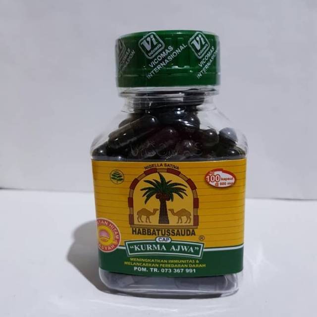 Habbatussauda Cap KURMA AJWA ASLI 120 Kapsul
