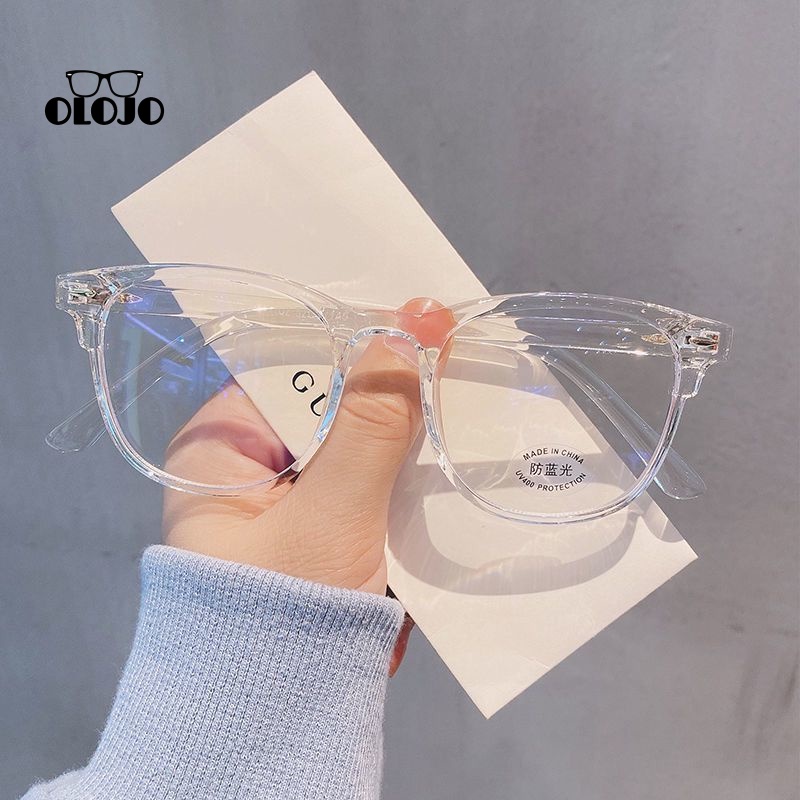 【COD】Kacamata Anti Radiasi Kacamata Anti blue Korea Wanita Untuk Pria Dan Wanita Fashion Gaya retro flat Eyeglasses