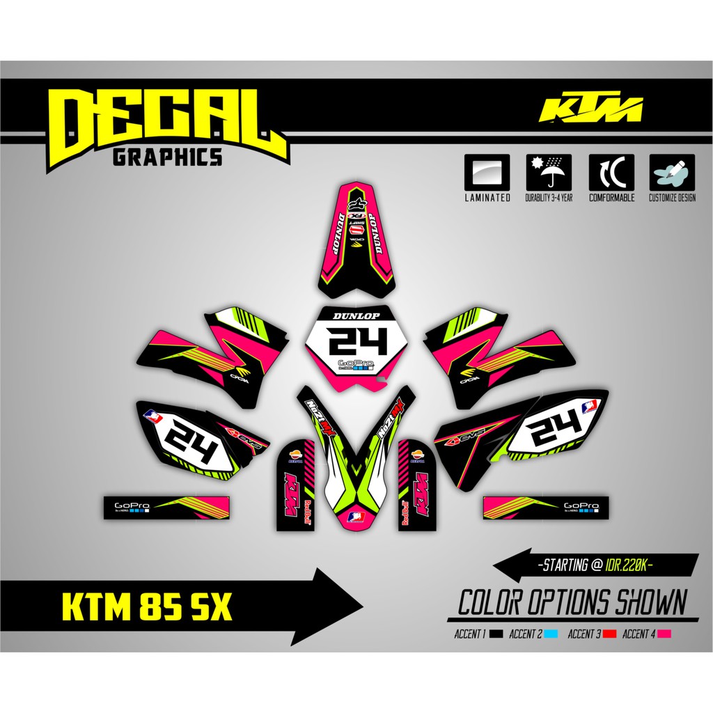 DECAL KTM 85 SX