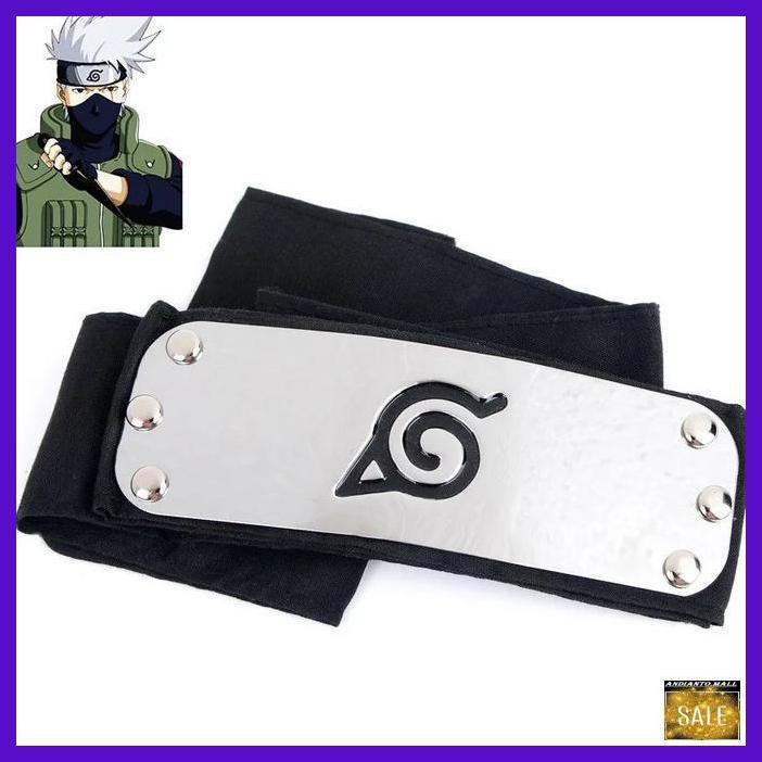 KOSTUMBIHO- IKAT KEPALA KONOHA NARUTO HEADBAND -ASLIII.