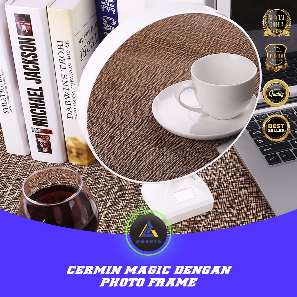 Cermin Magic dengan Photo Frame VORACA - A1240 - White