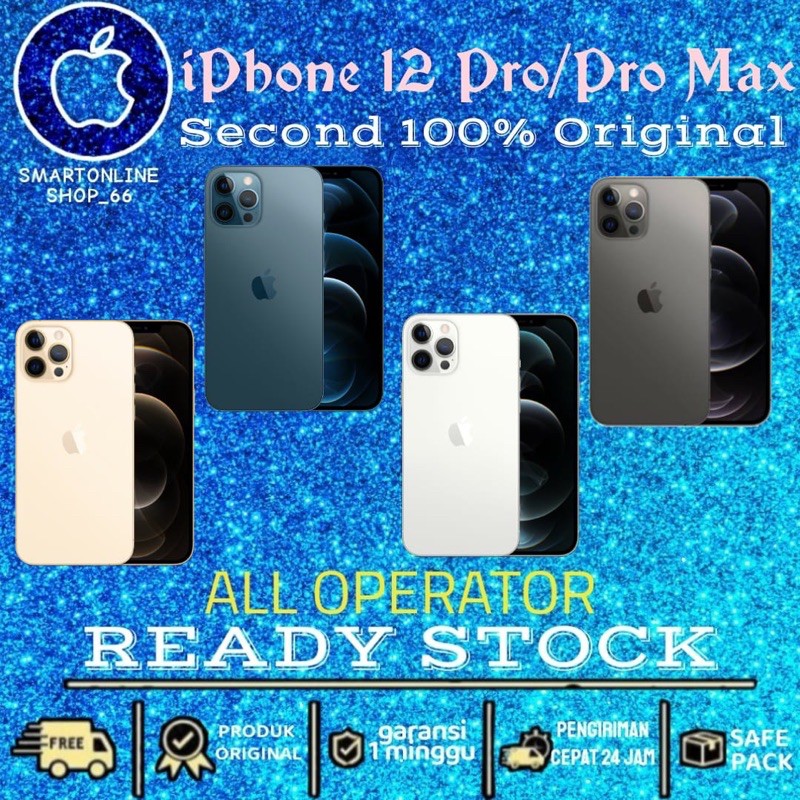 Jual iphone 12 pro / pro max 128GB/256GB/512GB seken original mulus