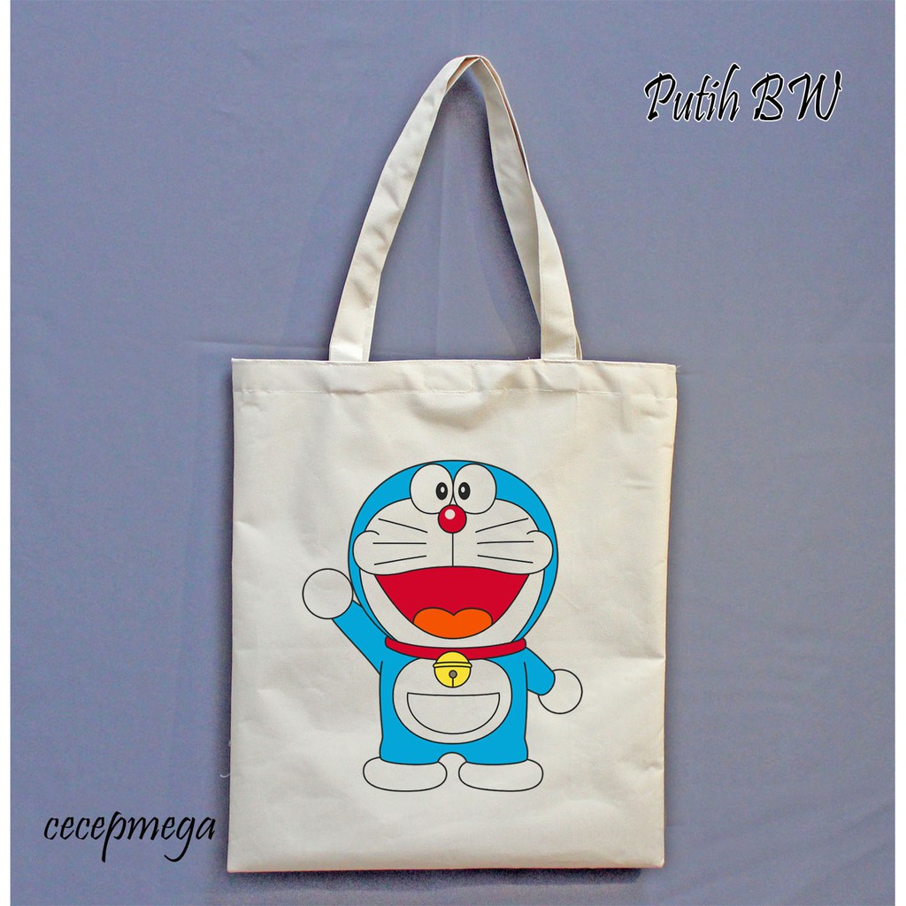 totebag tas  tote bag motif doraemon  Shopee  Indonesia