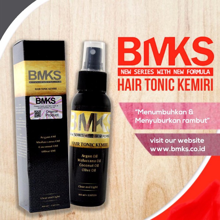 Penumbuh Rambut Botak Penyubur Rontok Untuk Wanita Pria Alami Cepat BMKS Hair Tonic Kemiri BPOM