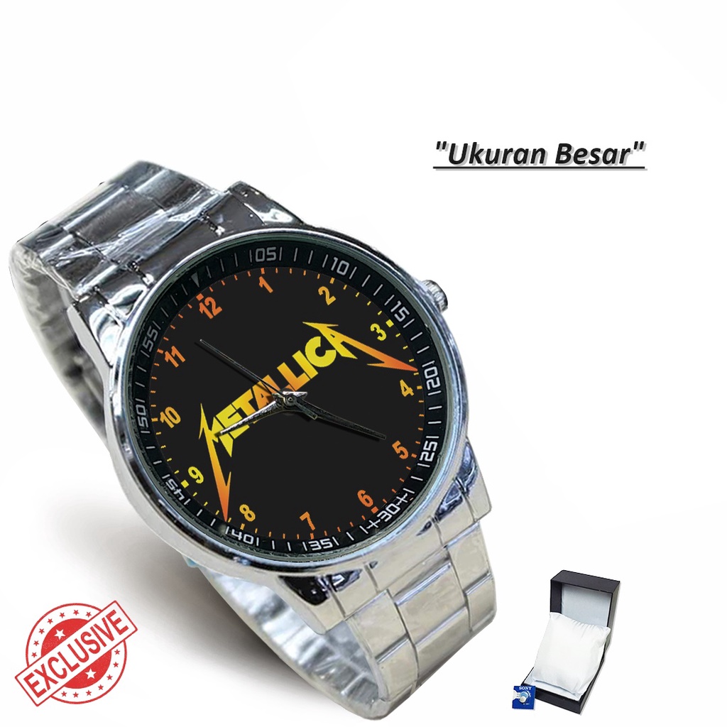 Jam Tangan Rantai Couple METALLICA MOTIF - 3 (Awesome)