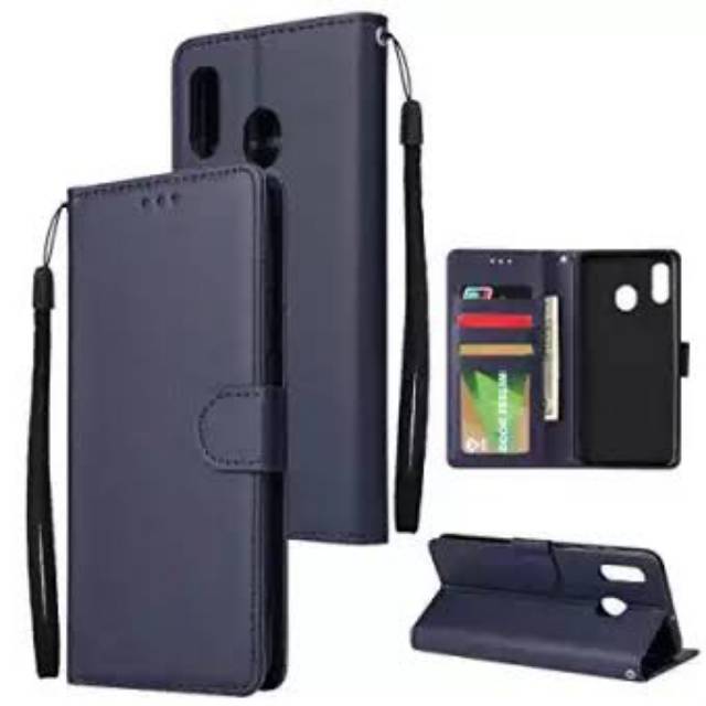 Case kulit flip wallet cover/ Sarung Dompet/ Reno 4 / Reno 4F