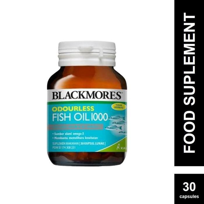 Blackmores Odourless Fish Oil 1000mg BPOM Kalbe - 30 kapsul